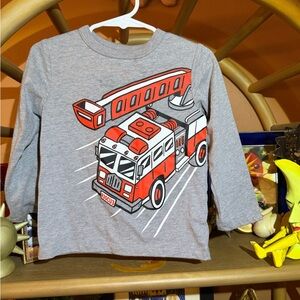 The Children's Place Gray Crewneck Tee with Blue Logo